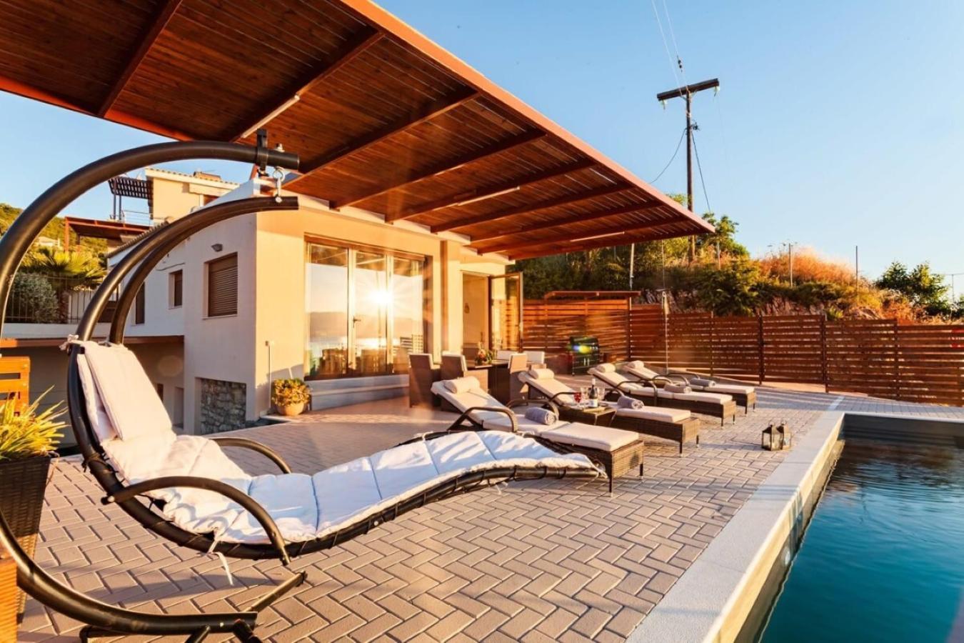 Seaside Summer Bliss - Aurora Luxury Pool Paradise Petalídhion Dış mekan fotoğraf